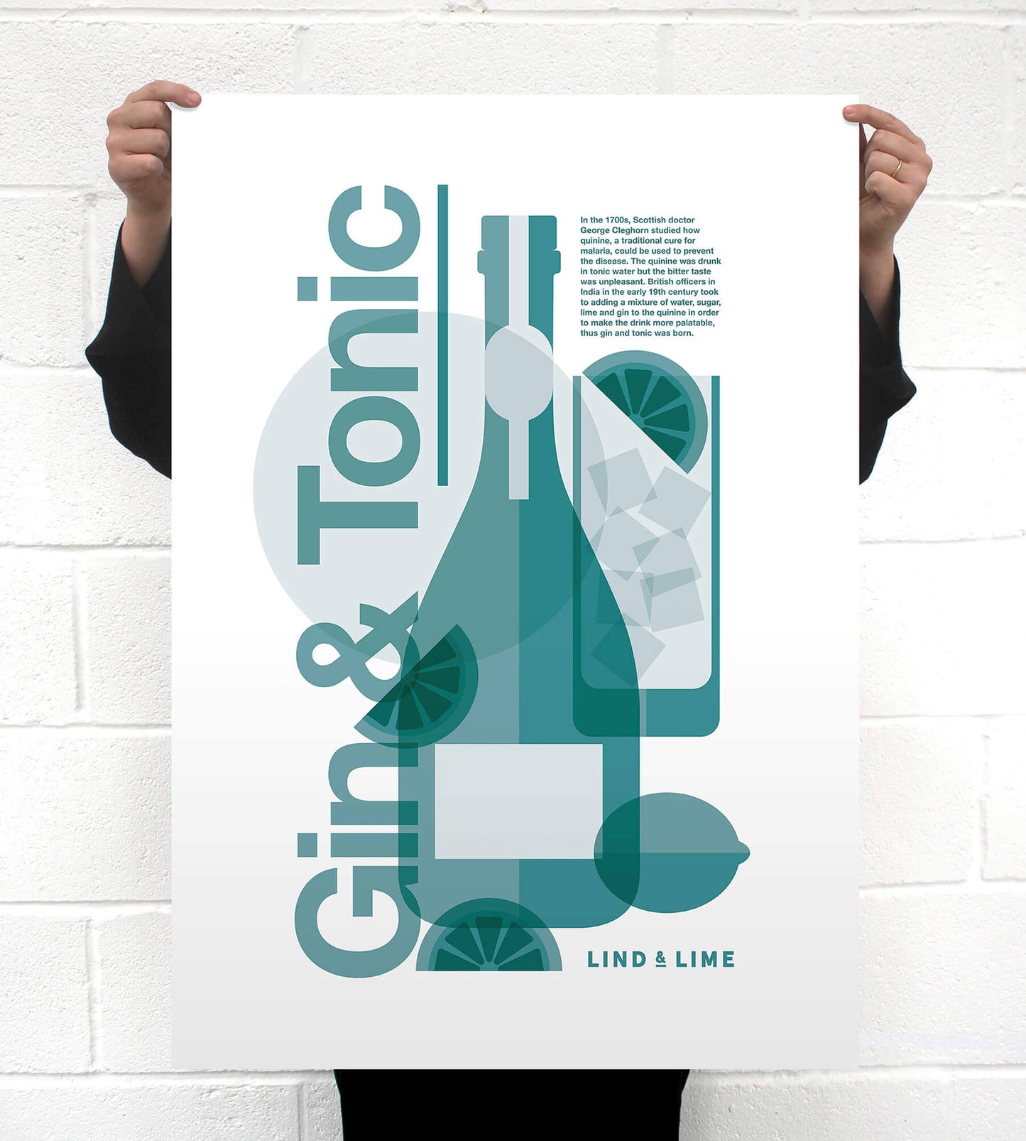 Lind & Lime • Gin & Tonic Poster A1