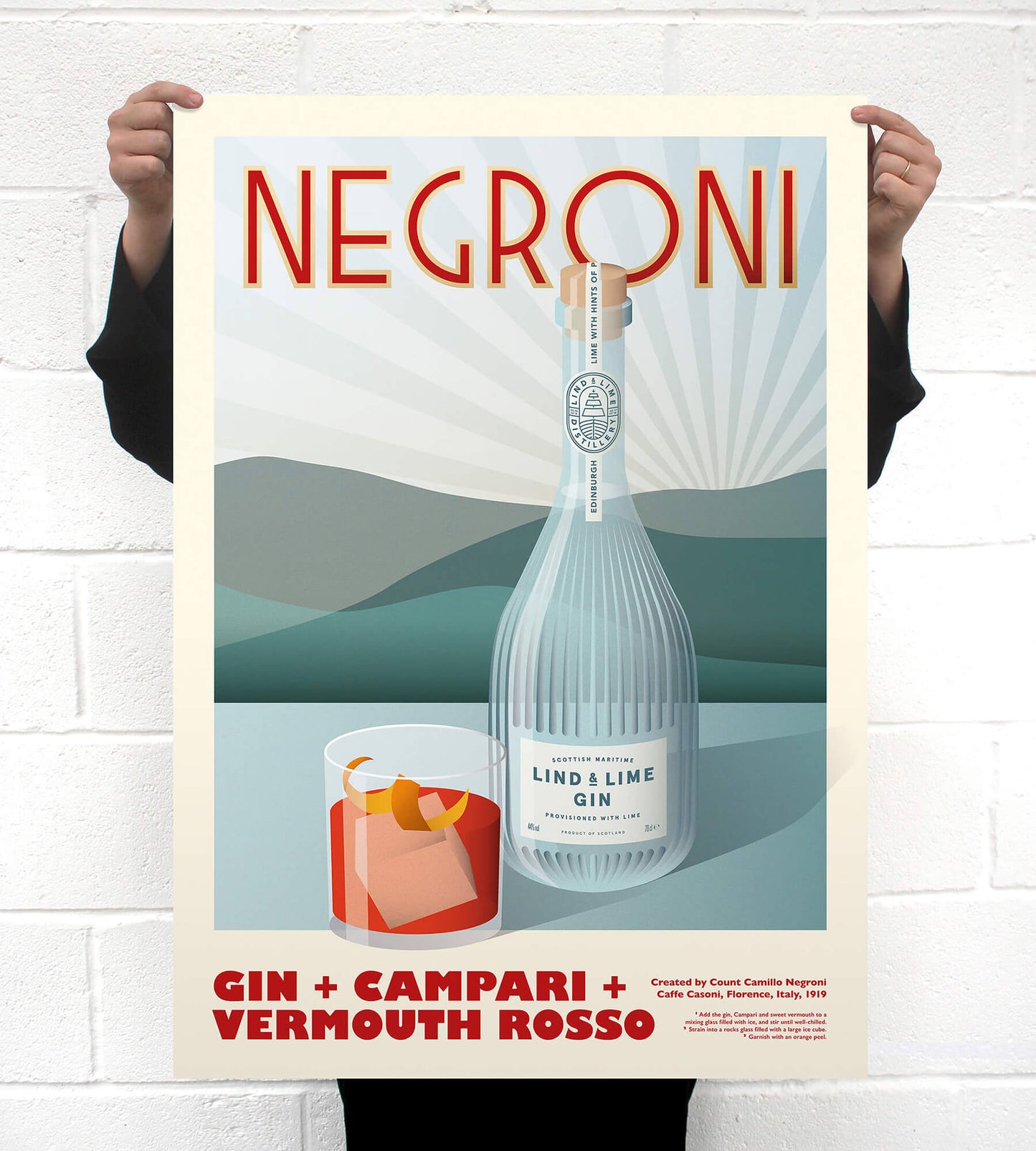 Lind & Lime • Negroni Poster A1