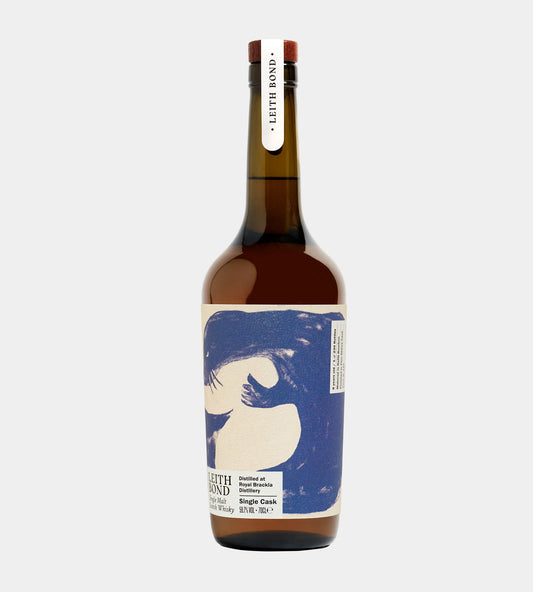 Cawdor Springs distilled at Royal Brackla distillery. Part of the Leith Bond Single Cask series, this bottle features a cream label with a blue seal, a nod to the idiom 'Seal of Approval'.