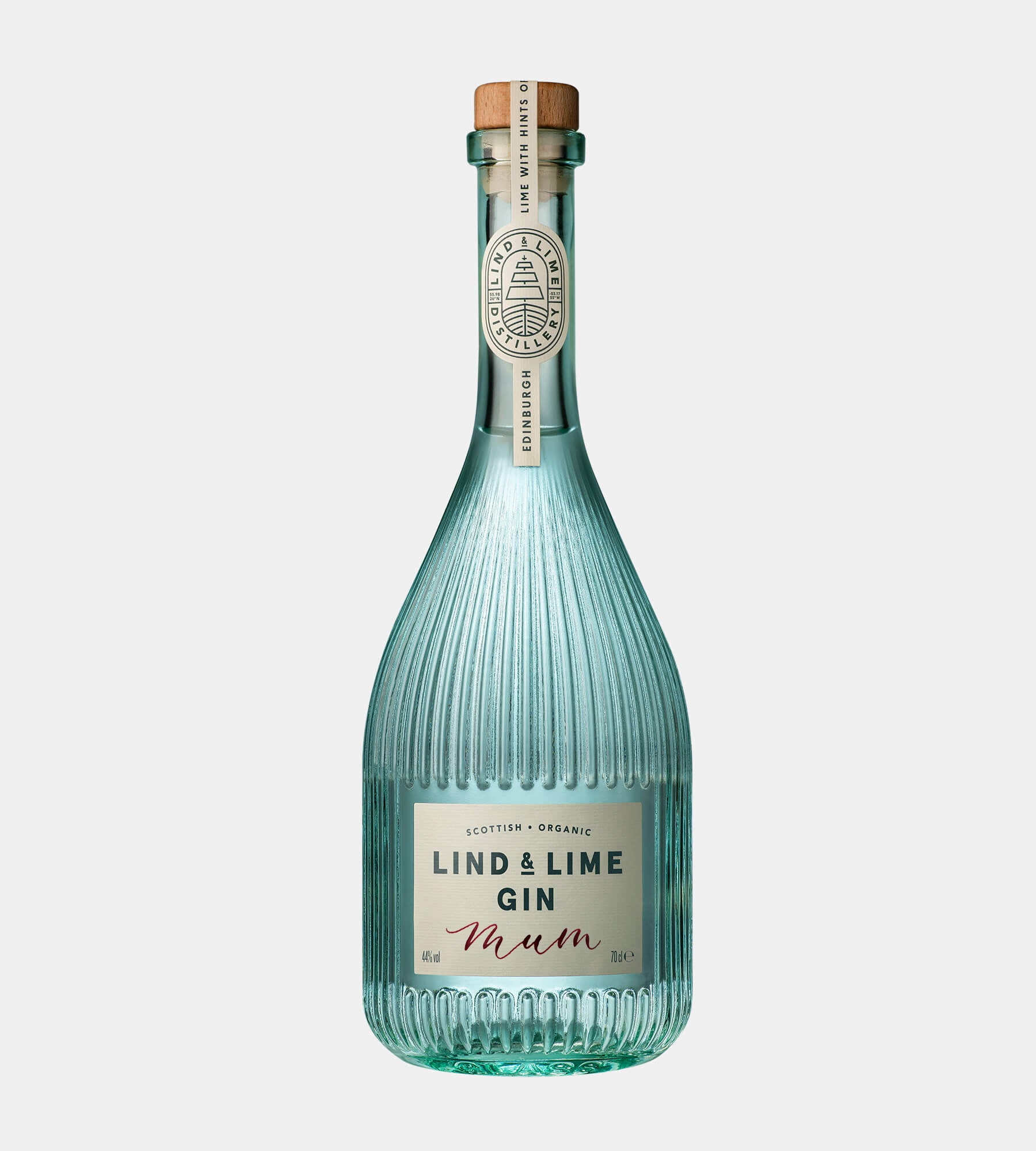 Personalised label with a name on Lind and Lime Gin bottle