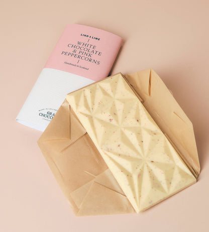 Lind & Lime x Grace Chocolates • White Chocolate & Pink Peppercorns