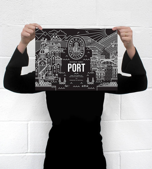 Port Of Leith Distillery • Reserve Tawny Port Poster A3