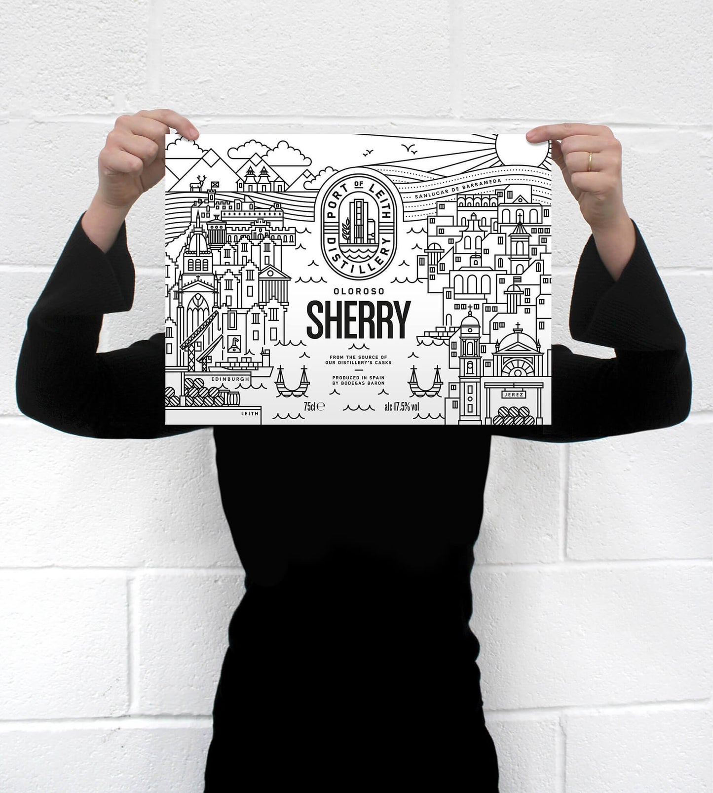 Port Of Leith Distillery • Oloroso Sherry Poster A3