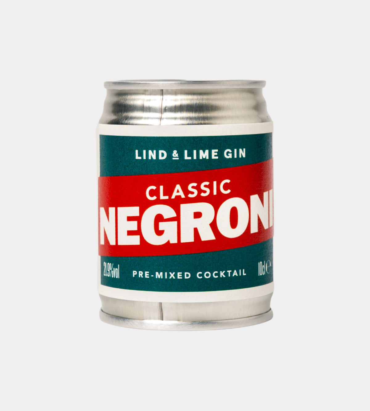 A single can of Classic Negroni Lind & Lime Gin pre-mixed cocktai