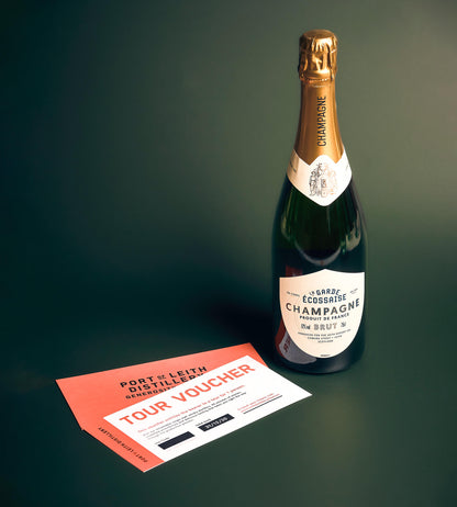 La Garde Écossaise Champagne with a voucher for 2 for Port of Leith Distillery
